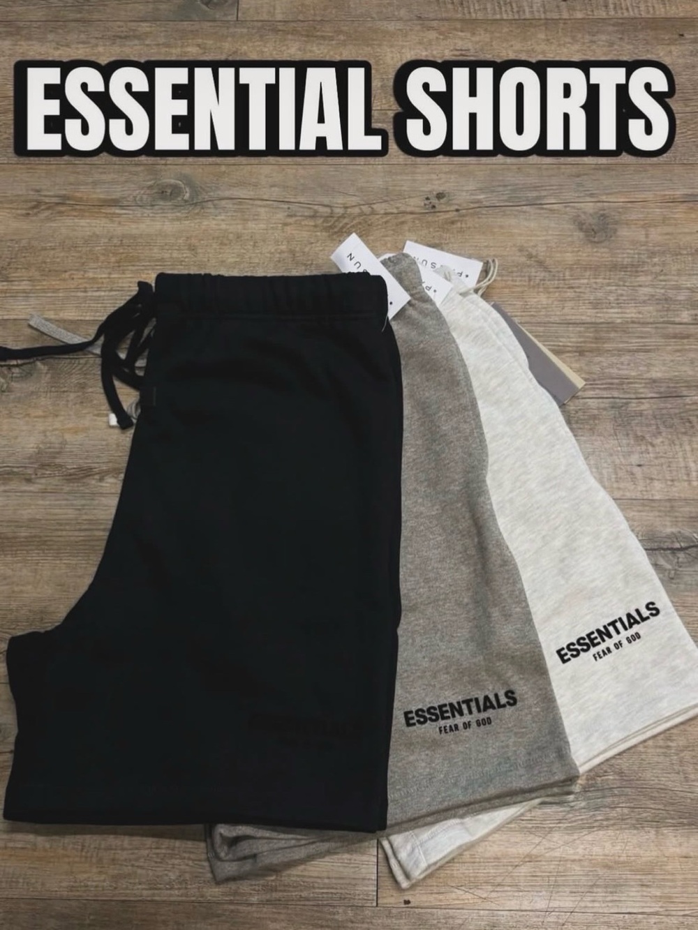 Essentials Men’s Shorts — Black, Gray, Light Gray Not REAL 1 of 1